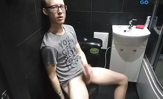 Restroom Blowjob Encounters Male Cock in Action
