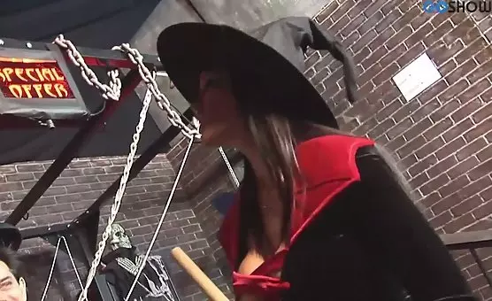 Crazy Guys Use Horror Toys for Their Pleasure and Fun with the Witch